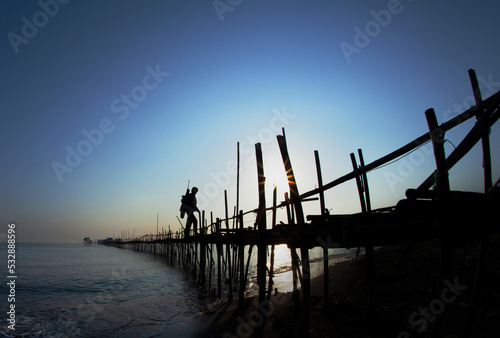 sunset on the pier