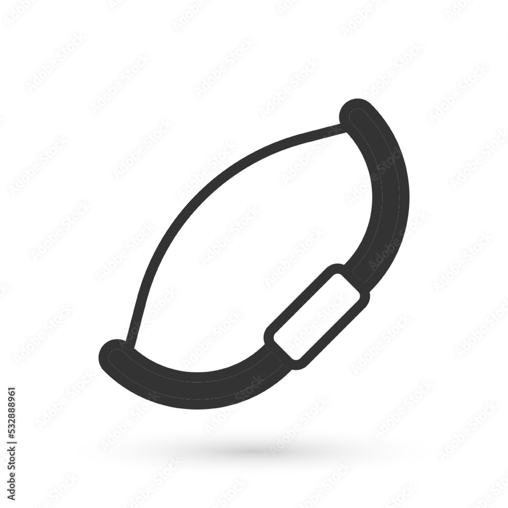 Grey Medieval bow icon isolated on white background. Medieval weapon. Vector Grey Medieval bow icon isolated on white background. Medieval weapon. Vector