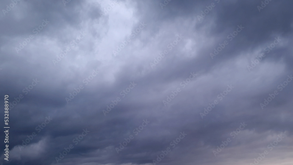 massive grey and blue overcast clouds backdrop for weather forecast - abstract 3D rendering