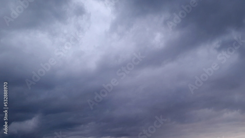 massive grey and blue overcast clouds backdrop for weather forecast - abstract 3D rendering