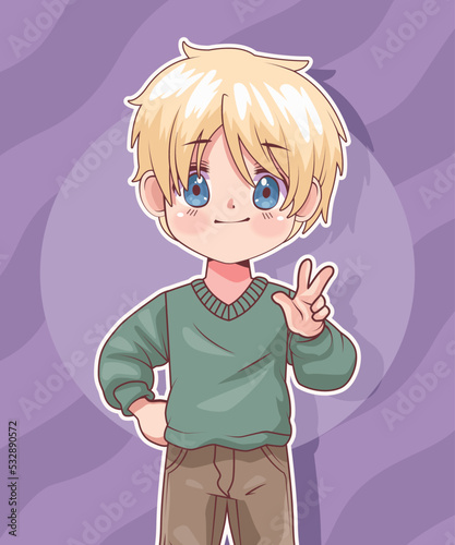 anime blond boy