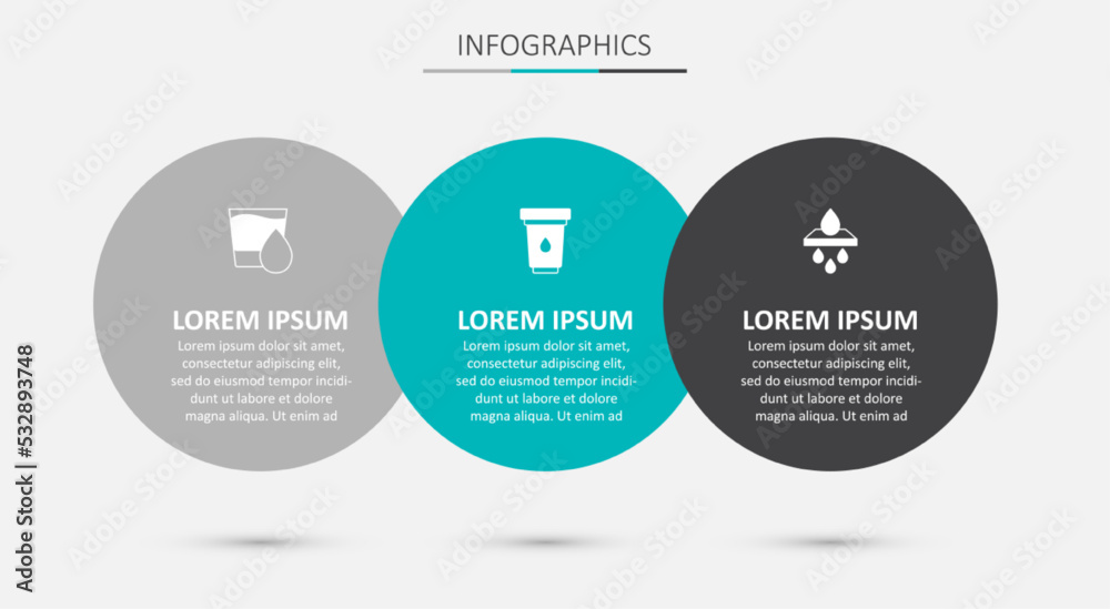 Obraz premium Set Water filter cartridge, Glass with water and . Business infographic template. Vector