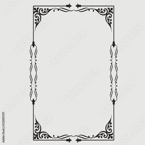 Frame, in the style of an ornament, Vector illustration eps 10, Art.