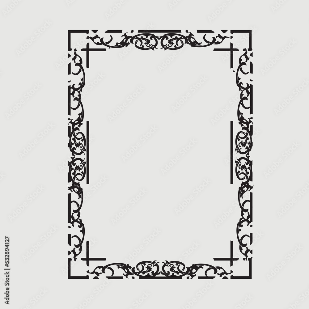 Frame, in the style of an ornament, Vector illustration eps 10, Art. Frame, in the style of an ornament, Vector illustration eps 10, Art.