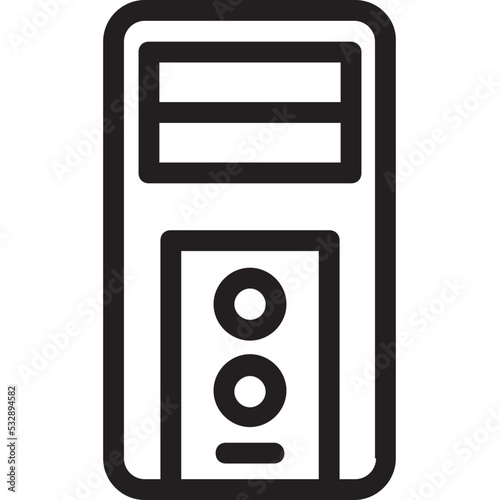 Pc Tower Vector Icon