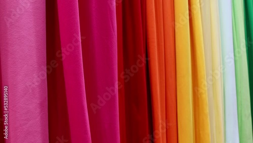 fabrics made of different materials, shades and colors for the production of clothing