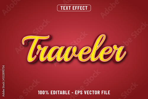 Traveler 3d text effect Design