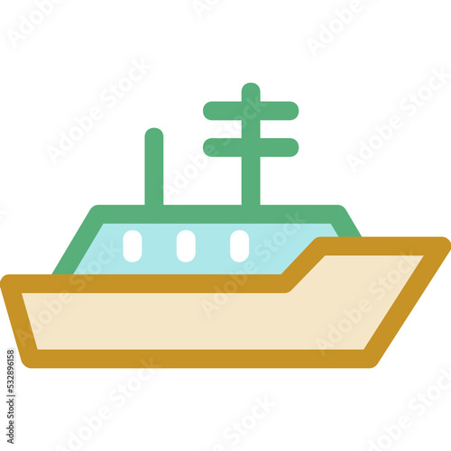 Military Ship Vector Icon