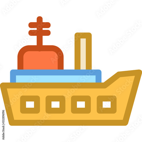 Military Ship Vector Icon