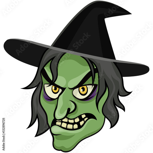 Witch Face Vector Icon