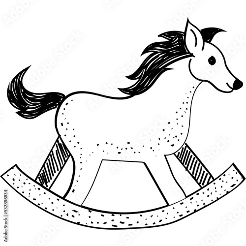 Rocking Horse Vector Icon