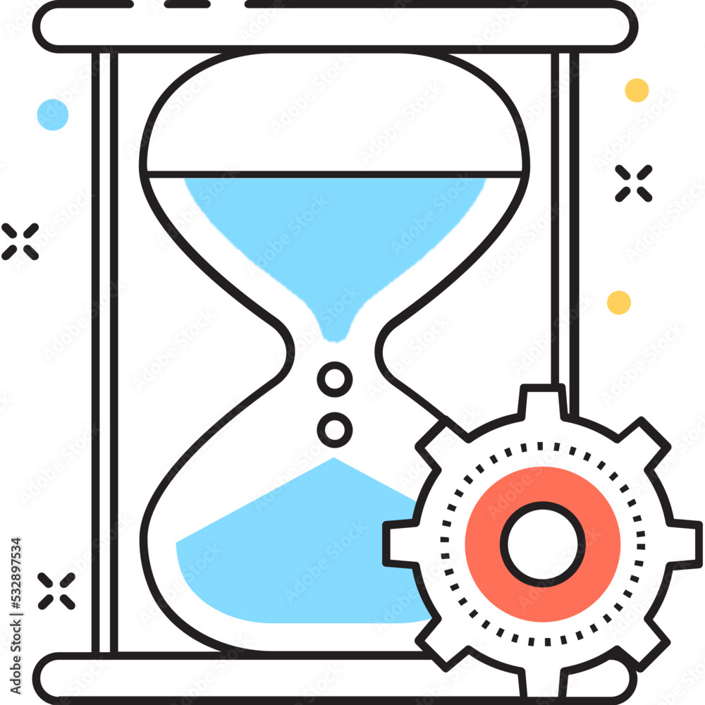 Sand Timer Vector Icon 