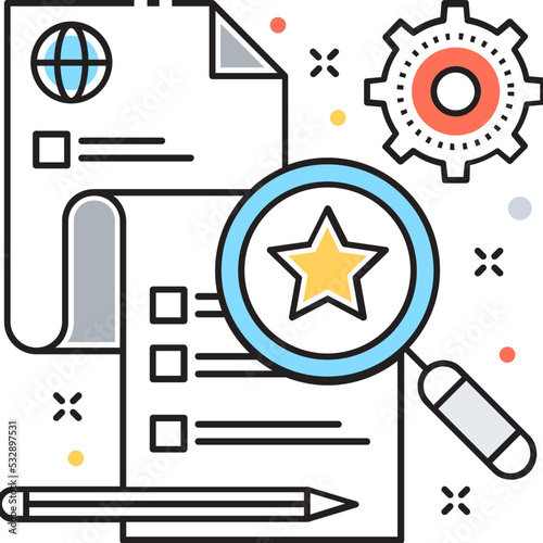 Features List Vector Icon 