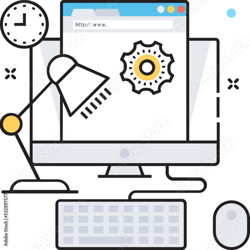 Office Work Vector Icon 