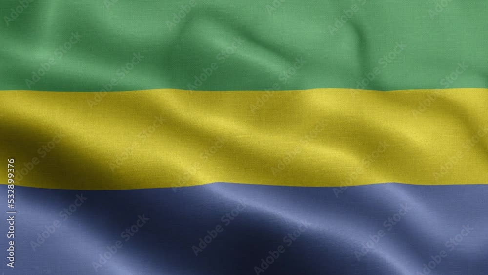 Flag Of Gabon - Gabon Flag High Detail - National flag Gabon wave Pattern loopable Elements - Fabric texture and endless loop - Highly Detailed Flag - The flag of fluttering in the wind - Flag Flag Of Gabon - Gabon Flag High Detail - National flag Gabon wave Pattern loopable Elements - Fabric texture and endless loop - Highly Detailed Flag - The flag of fluttering in the wind - Flag