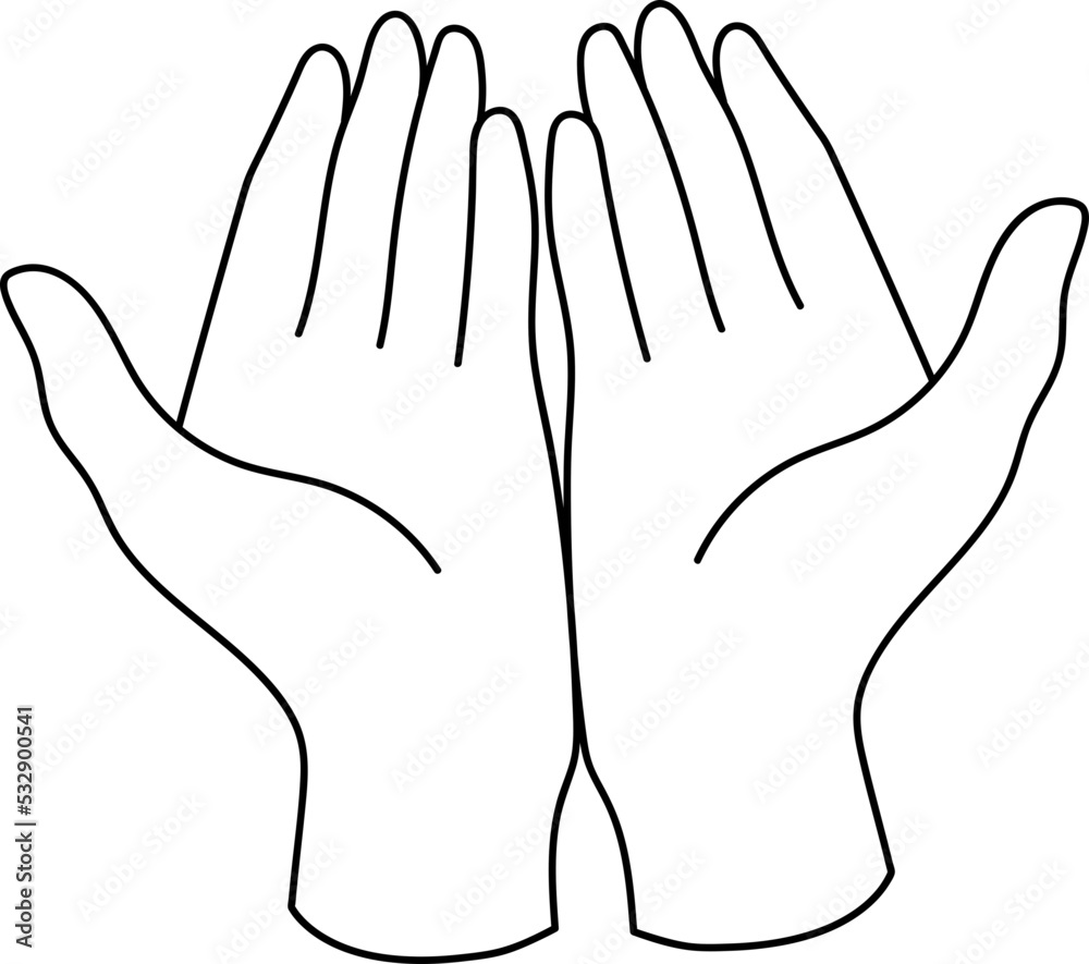 Giving Hands Minimal Hand Line Art Giving Hands Minimal Hand Line Art