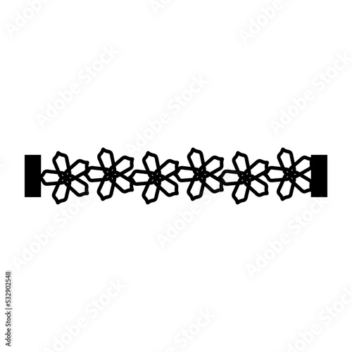 Canvas-taulu Patterned Floral Bracelet Template for Cutting Machine and Jewelry Making