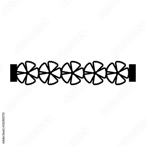 Patterned Floral Bracelet Template for Cutting Machine and Jewelry Making