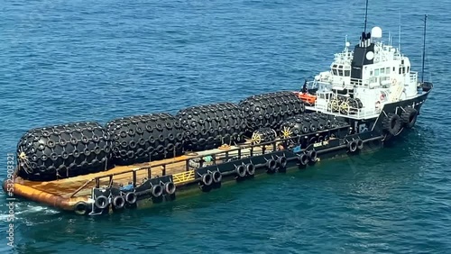 FENDER SUPPLY VESSEL, INSTALLATION OF FENDERS PRIOR SHIP TO SHIP CARGO TRANSFER OPERATION