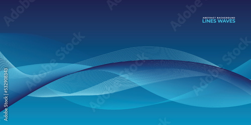 beautiful abstract wave technology background with blue light digital effect corporate concept