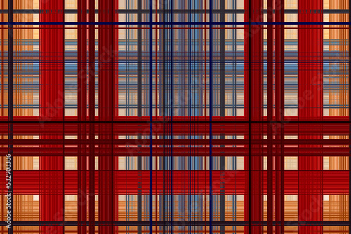 Wallpaper Mural Original checkered background. Grid background with different cells. Abstract striped and checkered pattern. Illustration for scrapbooking. Red, blue and orange colors. Torontodigital.ca