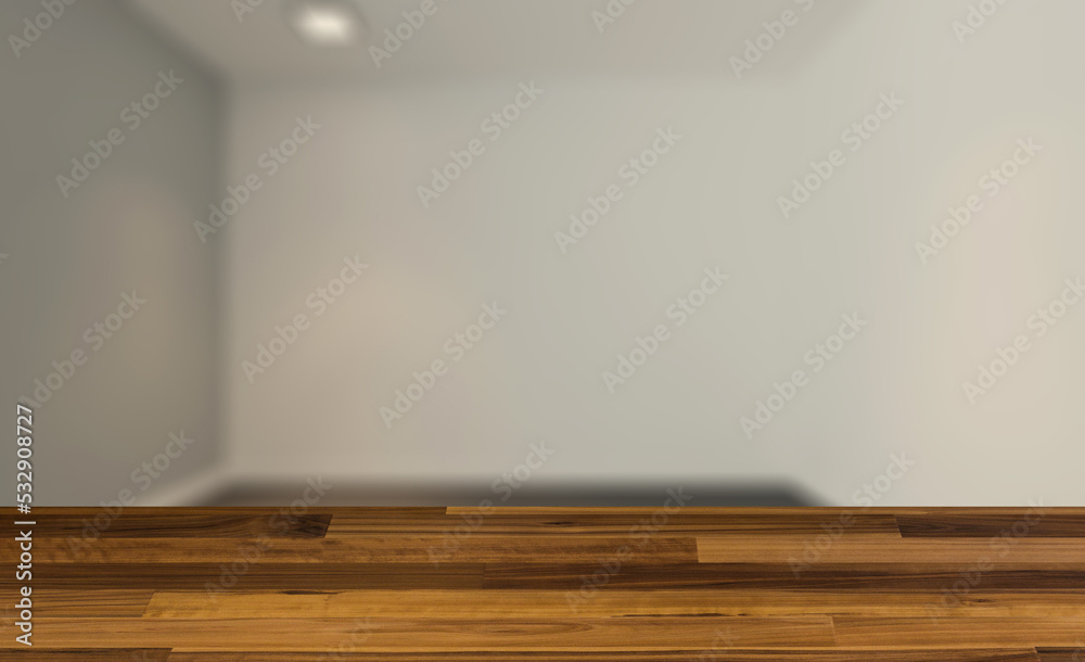 Blank office interior. Mockup. 3D rendering.. Background with empty wooden table. Flooring. Blank office interior. Mockup. 3D rendering.. Background with empty wooden table. Flooring.