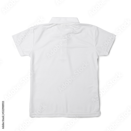 White polo shirt mockup, Png file.