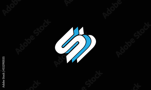 Premium Initial Letter SSS logo design. Trendy awesome artistic black and white color SSS initial based Alphabet icon logo