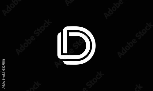 DD icon monogram letter text alphabet logo design