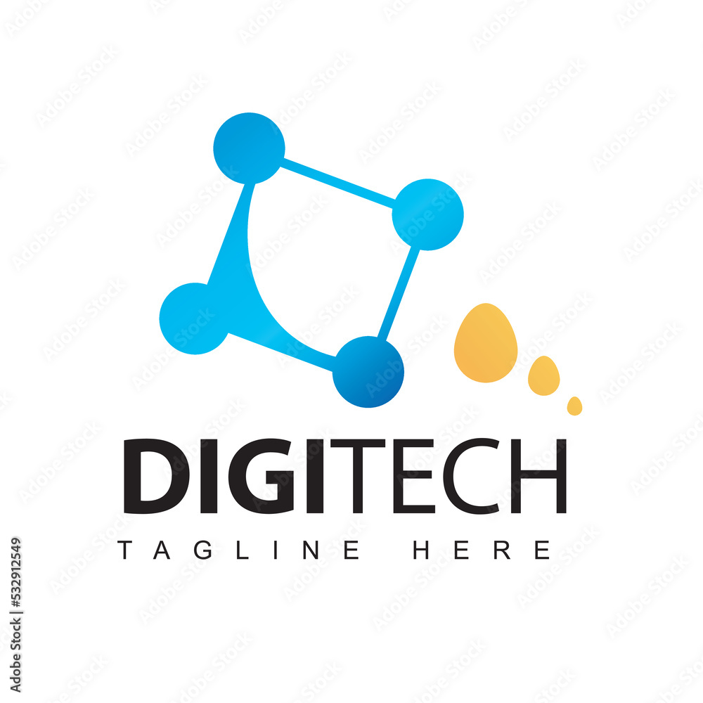 gradient technologi logo style for your brand and bussines vector teamplate gradient technologi logo style for your brand and bussines vector teamplate