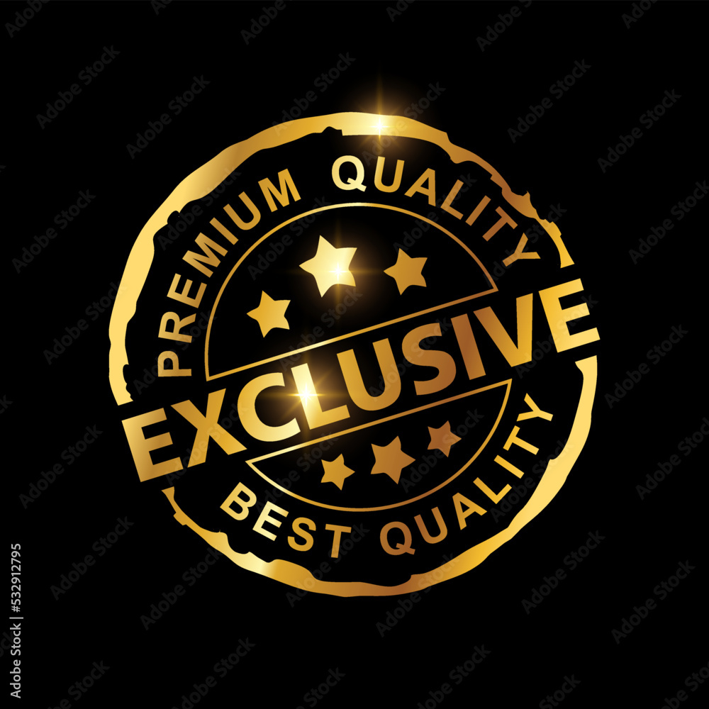 Fototapeta premium Golden Exclusive Premium Quality Logo Sign