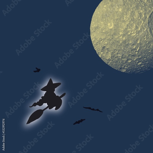 halloween night background go to the moon
