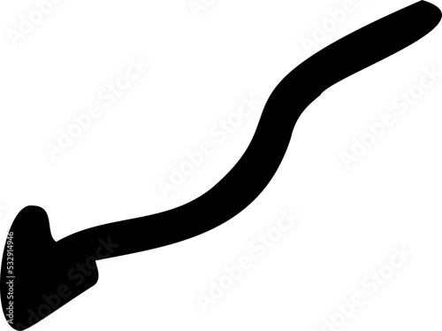 Black arrow, great design for any purposes. Line drawing. Illustration for web design. Computer interface. Template design. Business concept. Website banner.