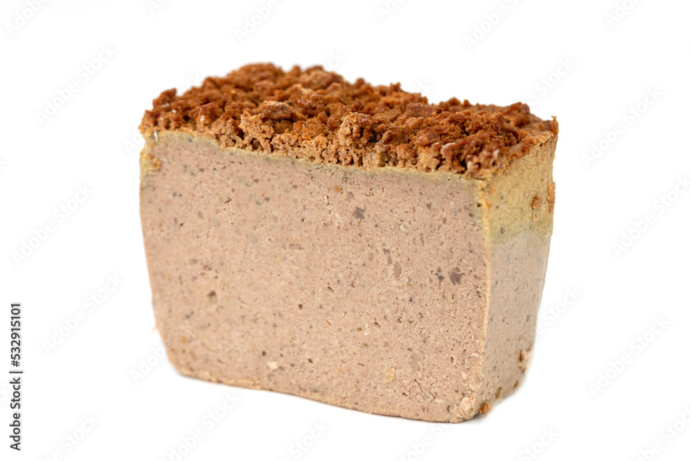 Piece of the poultry and pork pate Piece of the poultry and pork pate