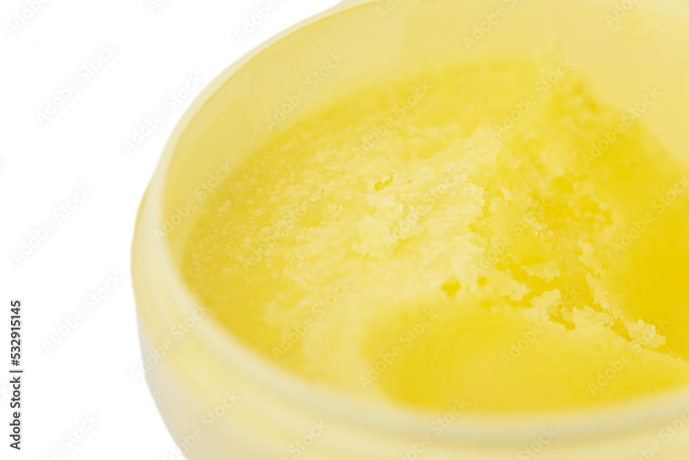 The natural clarified butter in the bucket The natural clarified butter in the bucket