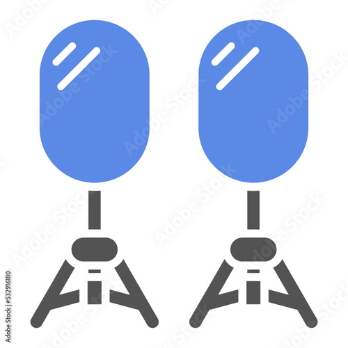 Camera Reflector Icon Style