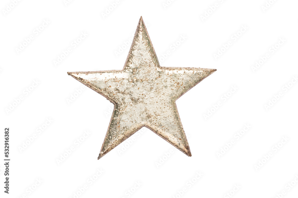 Christmas tree stars decorations isolated on white background. Christmas tree stars decorations isolated on white background.