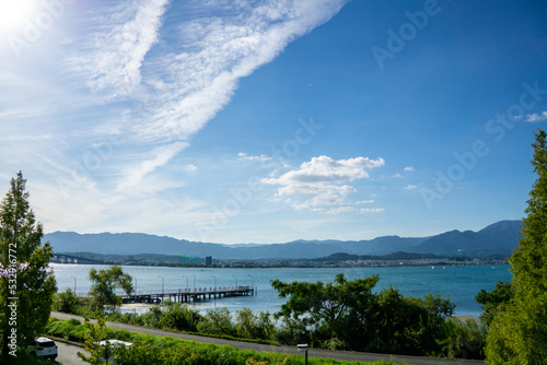ピエリ守山からの眺望　夏の琵琶湖