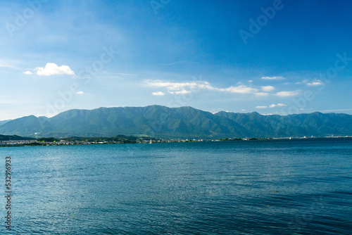 滋賀県守山市から湖西方面の眺め 夏