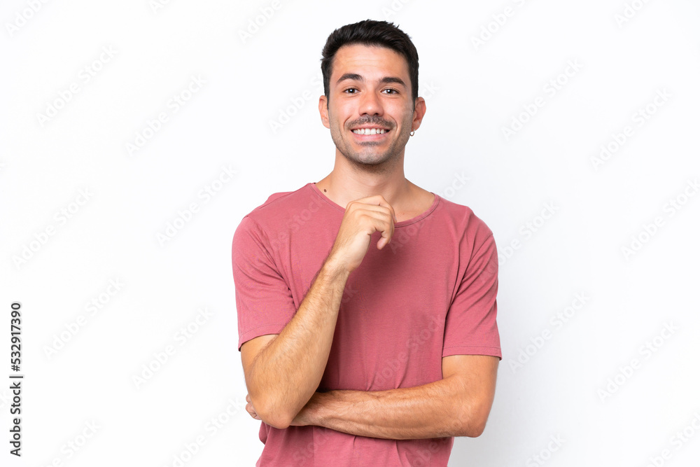 Young handsome man over isolated white background laughing Young handsome man over isolated white background laughing
