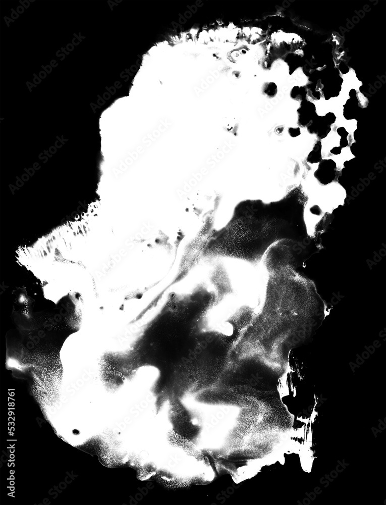 Grunge Black And White Painting Overlay 54. Great as an overlay and as a background for psychedelic and surreal images.