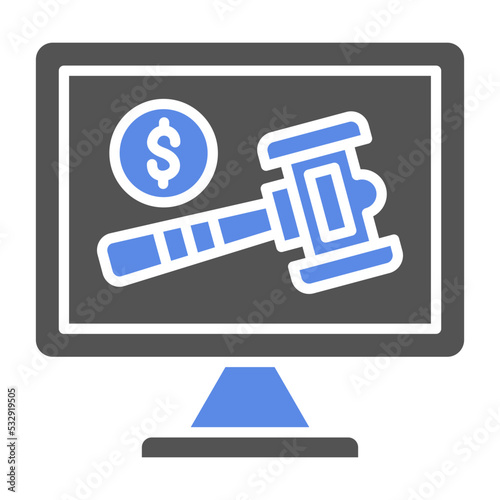 Online Bidding Icon Style