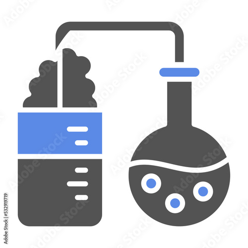 Chemical Reaction Icon Style