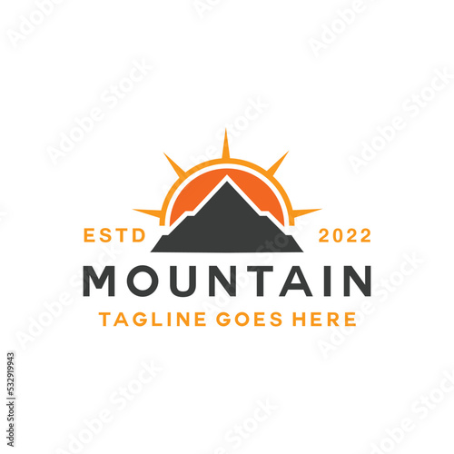 Mountain Logo vector design graphic for badge emblem