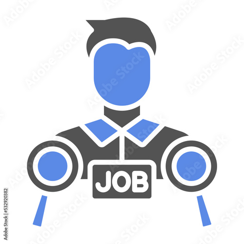 Job Seeker Male Icon Style