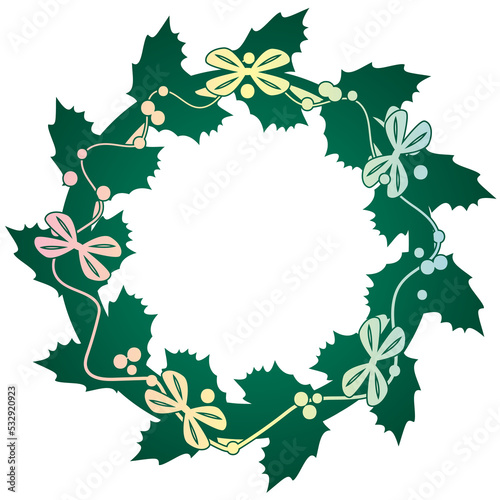 Christmas wreath with a bow