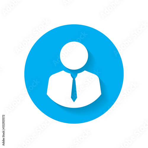 Worker, employee, businessman avatar profile icon vector