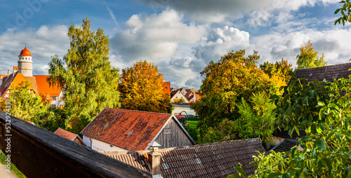 Stadtansicht von der Altstdt Nördlingen in Bayern