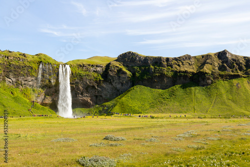 the Seljalandsfoss in summer, Iceland