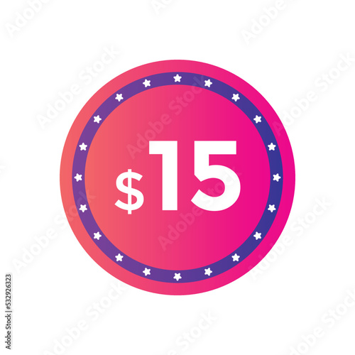 1 dollar price tag. Price $1 USD dollar only Sticker sale promotion Design. shop now button for Business or shopping promotion
